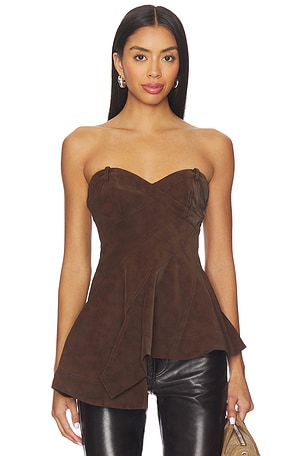 Augusta Bustier Peplum Top AMUR