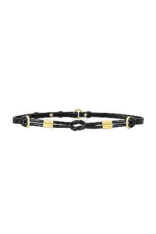 Ulla Johnson Ivy Knotted Rope Belt in Noir | REVOLVE display picture 3