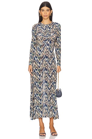 Naia Long Sleeve Ruched Midi Dress Ulla Johnson