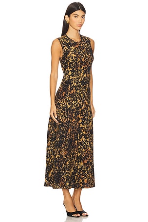 Ulla Johnson Clea Sleeveless Bias Midi Dress in Black. Size 6. Also