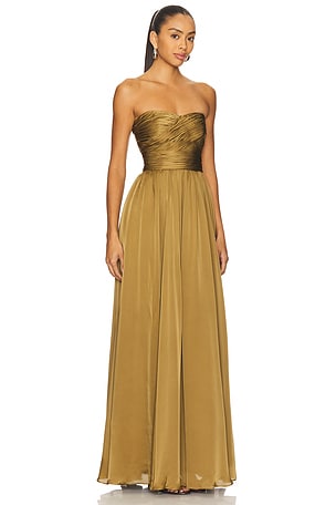 Ulla Johnson Anastasia Gown in Olive