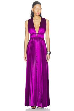 Lena Sleeveless Satin Gown Ulla Johnson