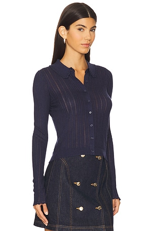 Ulla Johnson Lottie Knit Cardigan in Navy