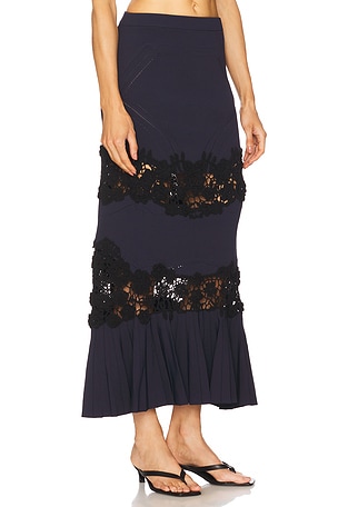 Ulla Johnson Madeline Knit Maxi Skirt in Navy