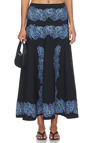 Alessia Knit Jacquard Skirt Ulla Johnson