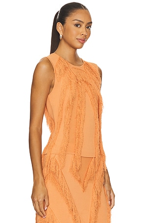 Ulla Johnson Bonnie Sleeveless Knit Top in Tangerine