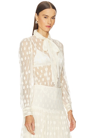 Ulla Johnson Soraya Neck-tie Blouse in Cream