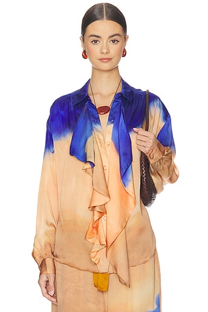 Gesture Long Sleeve Silk Blouse Ulla Johnson