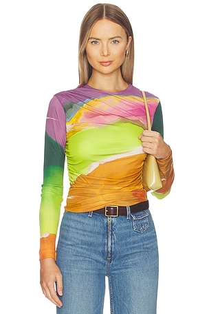 Paradis Ruched Jersey Top Ulla Johnson