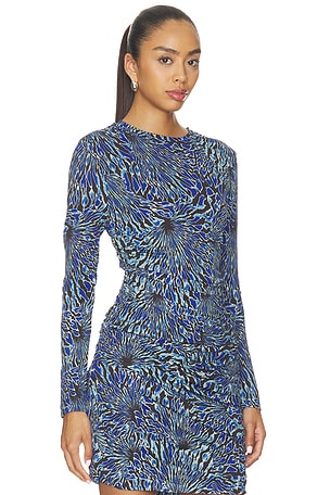 Ulla Johnson Nova Ruched Jersey Top in Blue