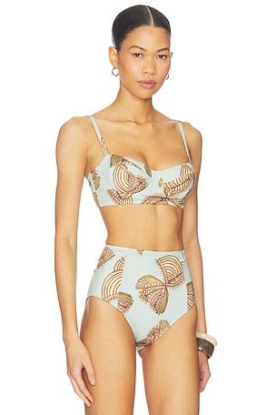 Ulla Johnson Zahara Bikini Top in Mint. Size XS. Also