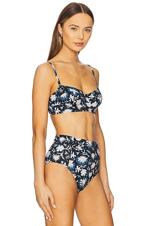 Ulla Johnson Zahara Bikini Top in Navy