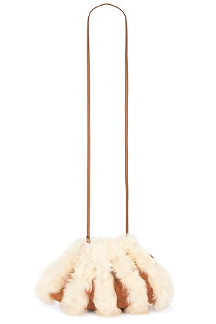 Ulla Johnson Adria Pleated Wave Mini Crossbody in Brown