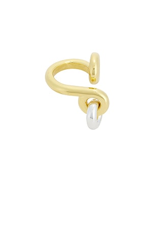 Uncommon Matters Knot Lock Loop Ring in Metallic Gold