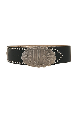 Oversized Buckle Belt Understated Leather