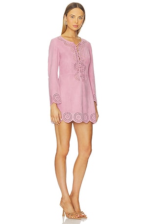 Understated Leather Cobain Dress in Pink