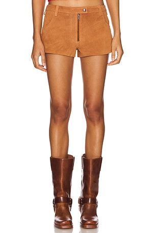 x REVOLVE Perfect Suede Short Understated Leather