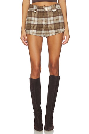 Plaid Western Short Understated Leather
