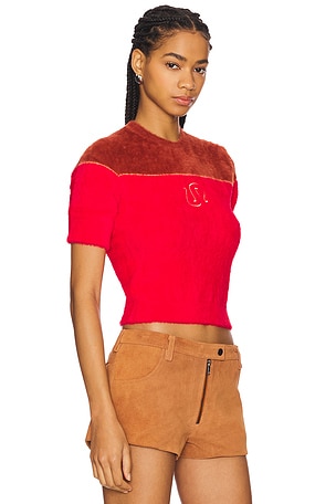 Understated Leather x REVOLVE Fuzzy Sweater in Red