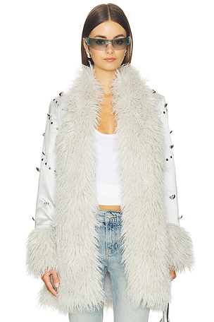 Heart Charm Coat Understated Leather