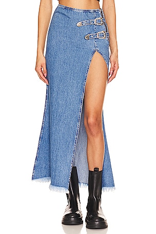 Western Maxi Skirt Understated Leather