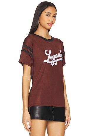Understated Leather Legend T Shirt in Burgundy
