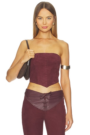 Hankerchif Whipstitch Top Understated Leather