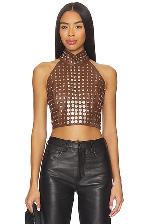 Studded Top Understated Leather