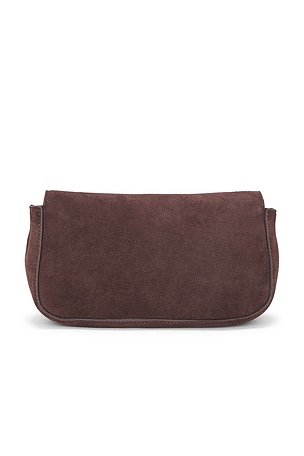 Understated Leather Lucky Icon Clutch in Brown