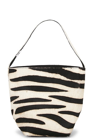Understated Leather x REVOLVE Small Zebra Bucket Bag in Black,White