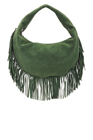 Fringed Hobo Bag Understated Leather