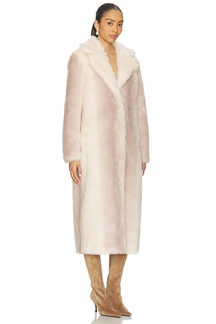 Unreal Fur White Plains Coat in Cream