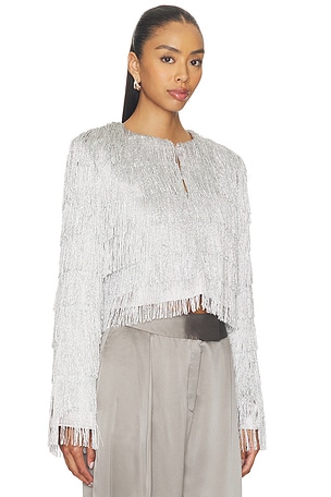 Unreal Fur Copacabana Jacket in Metallic Silver