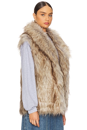 Unreal Fur Rubicon Faux Fur Vest in Cream