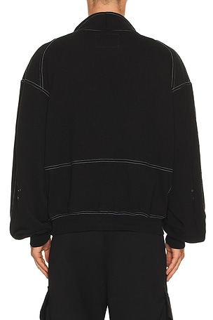 UPRISERS UPRS Floral Eyelet Half Zip in Black