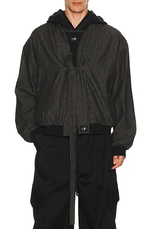 UPRISERS UPRS Yin Yang Bomber Jacket in Black