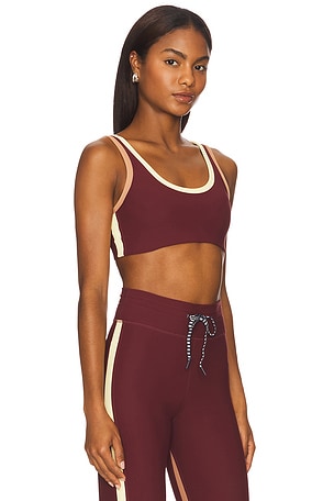 THE UPSIDE Trail Harley Scoop Sports Bra in Burgundy