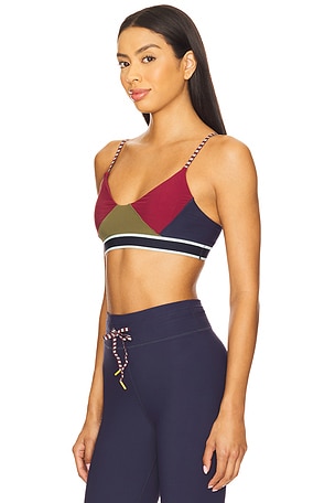 THE UPSIDE Starburst Geogie Scoop Sports Bra in Burgundy