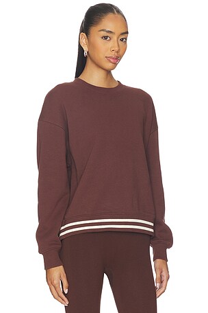 THE UPSIDE Toluca Lisel Crew Neck Sweater in Brown