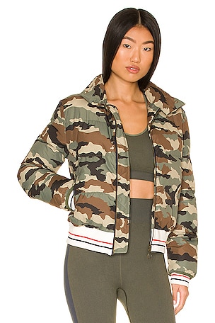 THE UPSIDE Heritage Camo Nareli Puffer Jacket in Green REVOLVE