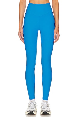 Lazuli Blue Seamless Ribbed Contour Leggings - Women's size Medium