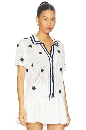 The upside camisa de punto piazza koa en color Blanco,Marino