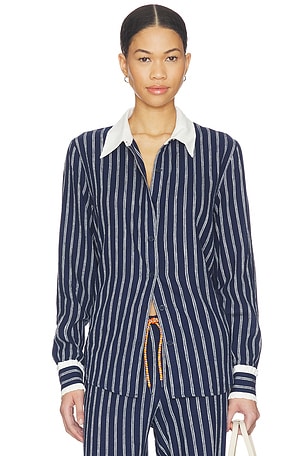 Belize Bobbi Collared Top THE UPSIDE