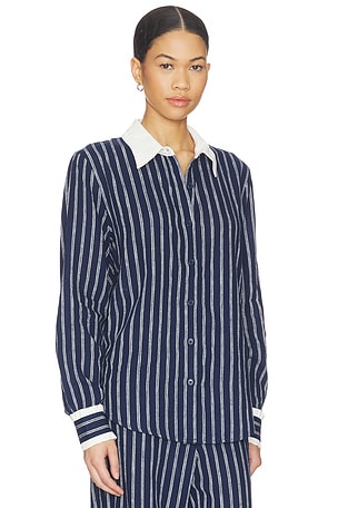 THE UPSIDE Belize Bobbi Collared Top in Navy