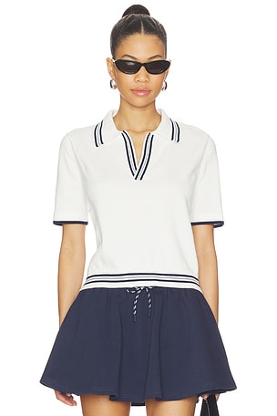 Archie Collared Knit Polo Top THE UPSIDE