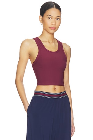 THE UPSIDE Peached Sophie Crop Top in Burgundy
