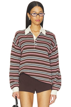 Wonder Knit Polo Top THE UPSIDE