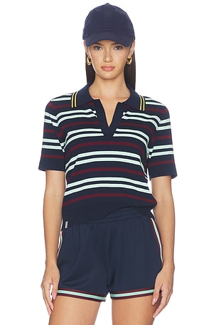 Archie Collared Knit Polo Top THE UPSIDE