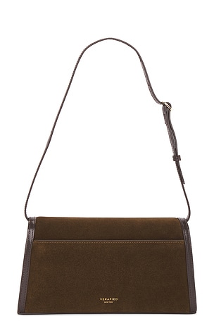 VERAFIED Suede Shoulder Bag in Brown