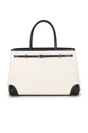 VERAFIED Canvas Book 33 Tote in Cream